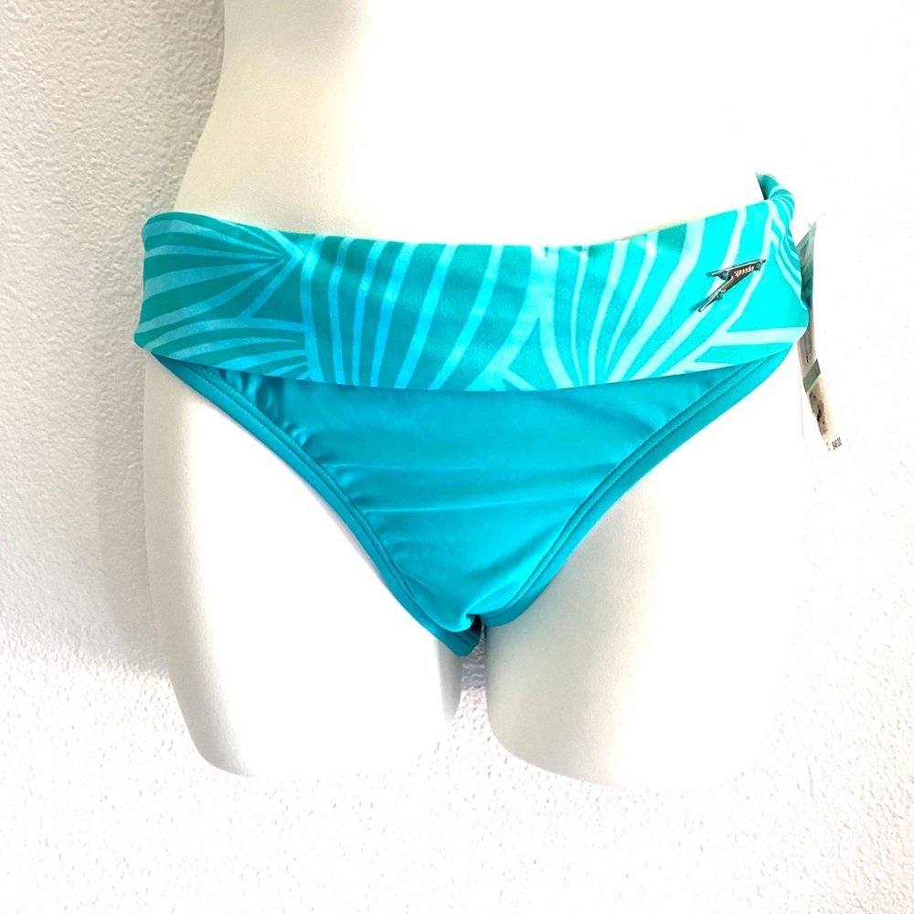 EUC Speedo Teal Fold-Over Bikini Bottoms